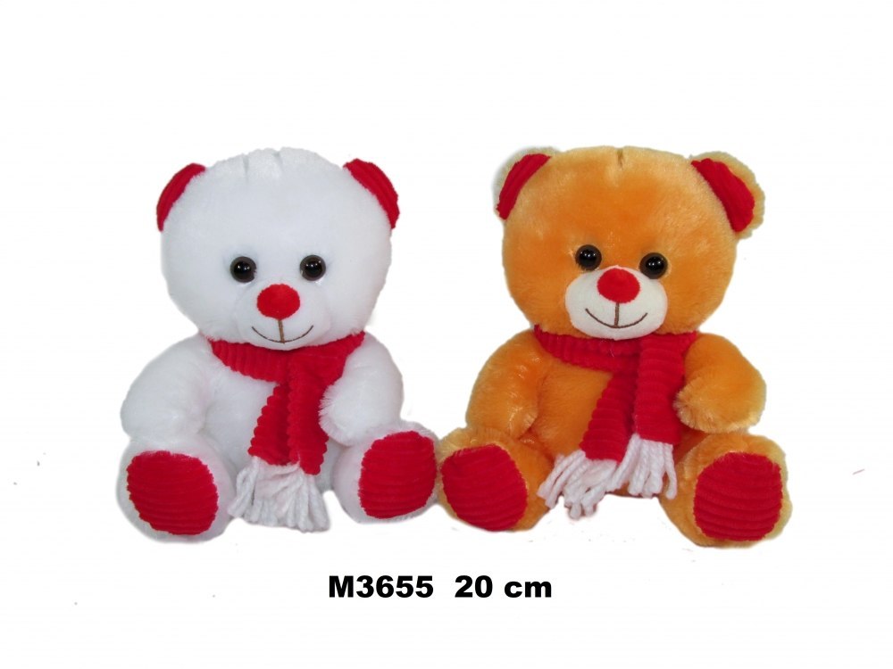 PELUCHE BOL 20CM ASSIS AU FOULARD DU DIMANCHE